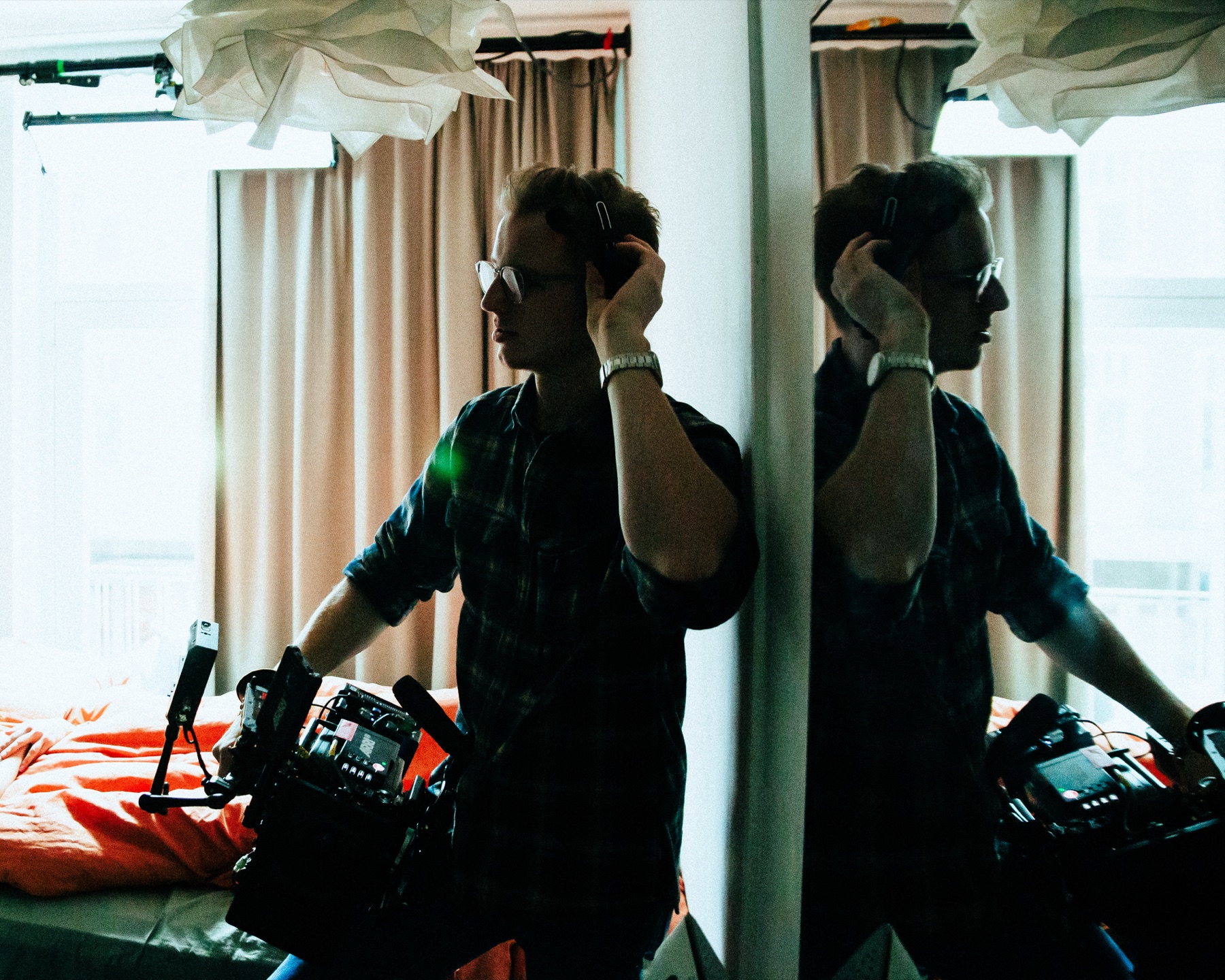 On set — mirror